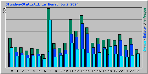 Stunden-Statistik im Monat Juni 2024