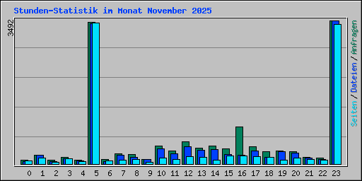 Stunden-Statistik im Monat November 2025